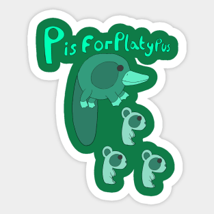 P is for Platypus Sticker